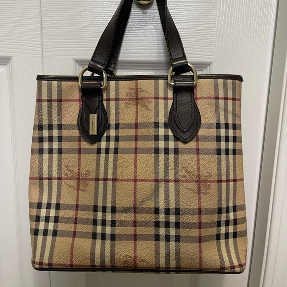 Burberry Haymarket Check Coated Canvass Regent Tote Bag - Picture 2 of 7